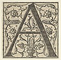 Initial letter A with garlands, Oronce Finé  French, Woodcut