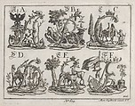 Decorated Roman alphabet, Martin Engelbrecht German, Engraving