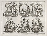 Decorated Roman alphabet, Johann David Nessenthaler German, Engraving
