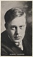 Robert Leonard, from the Black and White Movie Stars series (D1), issued by the E. H. Koester Baking Company, E. H. Koester Baking Company, Baltimore  American, Photolithograph