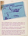 Airplanes of America advertisement, series D3, issued by the Krug Baking Company, Krug Baking Company American, Commercial color lithograph
