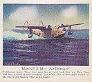 Martin P. B. M.-1 "Air Destroyer," collector card from the Airplanes of America series (D2), issued by the Kelley Baking Company to promote Kelley's Bread, Kelley Baking Company American, Commercial color lithograph