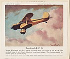 Beechcraft F-17-D, collector card from the Airplanes of America series (D2), issued by the Kelley Baking Company to promote Kelley's Bread, Kelley Baking Company American, Commercial color lithograph