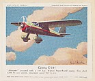 Cessna C-145, collector card from the Airplanes of America series (D2), issued by the Kelley Baking Company to promote Kelley's Bread, Kelley Baking Company American, Commercial color lithograph