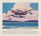 Curtiss Scout Bomber U. S. Navy S B C 4, collector card from the Airplanes of America series (D2), issued by the Kelley Baking Company to promote Kelley's Bread, Kelley Baking Company  American, Commercial color lithograph