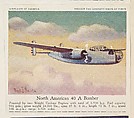 North American 40 A Bomber, collector card from the Airplanes of America series (D2), issued by the Kelley Baking Company to promote Kelley's Bread, Kelley Baking Company  American, Commercial color lithograph
