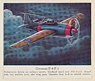 Gruman F-4-F-3, collector card from the Airplanes of America series (D2), issued by the Kelley Baking Company to promote Kelley's Bread, Kelley Baking Company American, Commercial color lithograph