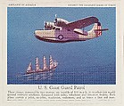 U. S. Coast Guard Patrol, collector card from the Airplanes of America series (D2), issued by the Kelley Baking Company to promote Kelley's Bread, Kelley Baking Company American, Commercial color lithograph