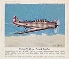 Vultee V-12-A Attack Bomber, collector card from the Airplanes of America series (D2), issued by the Kelley Baking Company to promote Kelley's Bread, Kelley Baking Company American, Commercial color lithograph