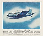 Vought-Sikorsky S. B. 2U-1, collector card from the Airplanes of America series (D2), issued by the Kelley Baking Company to promote Kelley's Bread, Kelley Baking Company  American, Commercial color lithograph
