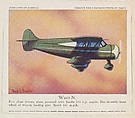 Waco N., collector card from the Airplanes of America series (D2), issued by the Kelley Baking Company to promote Kelley's Bread, Kelley Baking Company  American, Commercial color lithograph