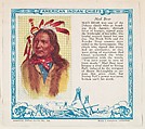 Mad Bear, No. 10, collector card from the American Indian Series (D6), issued by the Kelley Baking Company to promote Kelley's Bread, Kelley Baking Company  American, Commercial color lithograph
