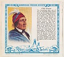 Chief George, No. 11, collector card from the American Indian Series (D6), issued by the Kelley Baking Company to promote Kelley's Bread, Kelley Baking Company  American, Commercial color lithograph