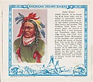 John Grass, No. 12, collector card from the American Indian Series (D6), issued by the Kelley Baking Company to promote Kelley's Bread, Kelley Baking Company  American, Commercial color lithograph