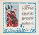 Lean Wolf, No. 13, collector card from the American Indian Series (D6), issued by the Kelley Baking Company to promote Kelley's Bread, Kelley Baking Company  American, Commercial color lithograph