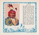 Red Bird, No. 28, collector card from the American Indian Series (D6), issued by the Kelley Baking Company to promote Kelley's Bread, Kelley Baking Company  American, Commercial color lithograph
