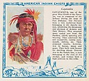 Cayatanita, collector card from the American Indian Series (D6), issued by the Kelley Baking Company to promote Kelley's Bread, Kelley Baking Company  American, Commercial color lithograph