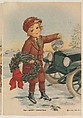 Merry Christmas, insert card from the Children, Holidays, Etc. series (D23), issued by the Weber Baking Company, Weber Baking Company  American, Commercial color lithograph