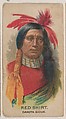 Red Shirt, Dakota Sioux, insert card from the Indian Chiefs series (D46), issued by the Weber Baking Company, Weber Baking Company  American, Commercial color lithograph