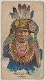 Wetcúnie, Otoes, insert card from the Indian Chiefs series (D46), issued by the Weber Baking Company, Weber Baking Company  American, Commercial color lithograph