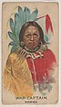 War Captain, Nambe, insert card from the Indian Chiefs series (D46), issued by the Weber Baking Company, Weber Baking Company  American, Commercial color lithograph