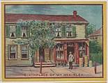 Birthplace of Wm. McKinley, collector card from the Famous Buildings series (D30), issued by the Weber Baking Company, Weber Baking Company American, Commercial color lithograph