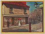 Old Curiosity Shop, Immortalized by Charles Dickens, collector card from the Famous Buildings series (D30), issued by the Weber Baking Company, Weber Baking Company American, Commercial color lithograph