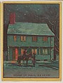 Home of Paul Revere, collector card from the Famous Buildings series (D30), issued by the Weber Baking Company, Weber Baking Company American, Commercial color lithograph
