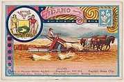 Idaho, postcard from the Cards of States series (D22), issued by the Cushman Bread Company, Cushman Bread Company  American, Commercial color lithograph