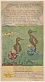 The Queer Sea Horse of the Baltic and English Seas, Central Europe, collector card from the Dotty, Bob and Trix Cards series (D27), issued by the Pryor Baking Company, Nafziger Baking Company, Kansas City, Missouri, Commercial color lithograph