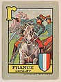 France, Cavalry, bakery insert from the European War Flip Cards series (D28), issued by the Welle-Boettler Bakery Company, Welle-Boettler Bakery Company American, Commercial color lithograph