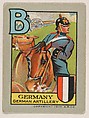Germany, German Artillery, bakery insert from the European War Flip Cards series (D28), issued by the Welle-Boettler Bakery Company, Welle-Boettler Bakery Company American, Commercial color lithograph