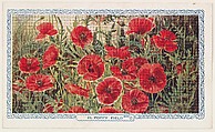23. Poppy Field, bakery insert card from the Flower Pictures series (D36), issued by the Freihofer Baking Company, Freihofer Baking Company  American, Commercial color lithograph