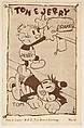 Tom & Jerry, No. 63, bakery card from the Film Stars series (D32), issued by the Drake Brothers Bakery, Drake Brothers Bakery  American, Commercial photolithograph
