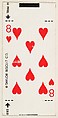 8 of Hearts, bakery card from the Playing Cards series (D98), issued by the Taylor Biscuit Company, Taylor Biscuit Company American, Commercial color lithograph