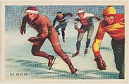 Ice Skater, bakery card from the Speed Pictures series (D39-8), issued by Bell Bakeries, Inc., Bell Bakeries, Inc. American, Commercial color lithograph