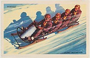 Bobsled, bakery card from the Speed Pictures series (D39-8), issued by Bell Bakeries, Inc., Bell Bakeries, Inc. American, Commercial color lithograph