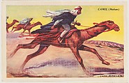 Camel (Mehari), bakery card from the Speed Pictures series (D39-8), issued by Bell Bakeries, Inc., Bell Bakeries, Inc. American, Commercial color lithograph