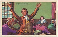 Patrick Henry, bakery card from the Frontiers of Freedom series (D39-4), issued by the Gordon Bread Company, Gordon Bread Company American, Commercial color lithograph