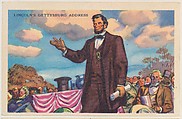 Lincoln's Gettysburg Address, bakery card from the Frontiers of Freedom series (D39-4), issued by the Gordon Bread Company, Gordon Bread Company  American, Commercial color lithograph