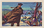 Washington at Valley Forge, bakery card from the Frontiers of Freedom series (D39-4), issued by the Gordon Bread Company, Gordon Bread Company American, Commercial color lithograph