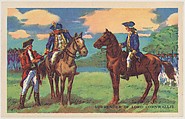 Surrender of Lord Cornwallis, bakery card from the Frontiers of Freedom series (D39-4), issued by the Gordon Bread Company, Gordon Bread Company American, Commercial color lithograph