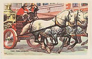 The Percheron, bakery card from the Horses series (D39-5), issued by the Gordon Bread Company, Gordon Bread Company American, Commercial color lithograph