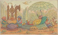 The Sultan Rests, Herbert E. Crowley  British, Watercolor and brown ink