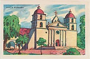 Santa Barbara, bakery card from the Missions series (D39-6), issued by the Gordon Bread Company, Gordon Bread Company American, Commercial color lithograph