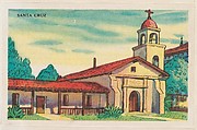 Santa Cruz, bakery card from the Missions series (D39-6), issued by the Gordon Bread Company, Gordon Bread Company American, Commercial color lithograph