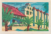 San Gabriel Argangel, bakery card from the Missions series (D39-6), issued by the Gordon Bread Company, Gordon Bread Company  American, Commercial color lithograph