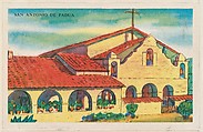 San Antonio De Padua, bakery card from the Missions series (D39-6), issued by the Gordon Bread Company, Gordon Bread Company  American, Commercial color lithograph