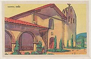Santa Inés, bakery card from the Missions series (D39-6), issued by the Gordon Bread Company, Gordon Bread Company  American, Commercial color lithograph