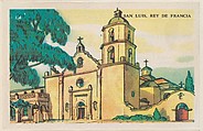 San Luis, Rey De Francia, bakery card from the Missions series (D39-6), issued by the Gordon Bread Company, Gordon Bread Company  American, Commercial color lithograph